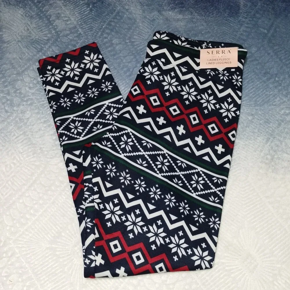 Women's Fleece Lined Leggings by Serra. Size 12-14. NWT.